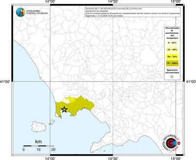 Mappa territorio comunale con almeno 3 questionari