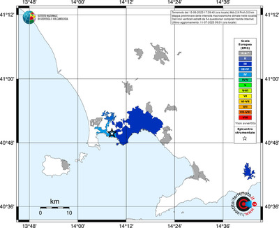 Mappa EMS - territori delle località