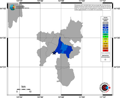 Mappa EMS - territori comuni
