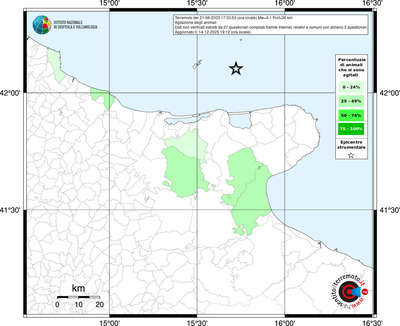 Mappa territorio comunale con almeno 3 questionari