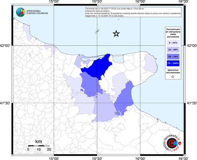 Mappa territorio comunale con almeno 3 questionari