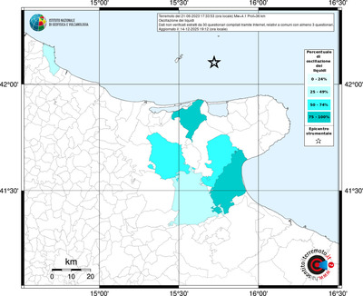 Mappa territorio comunale con almeno 3 questionari
