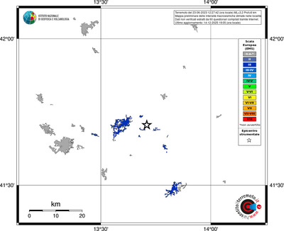 Mappa EMS - territori località