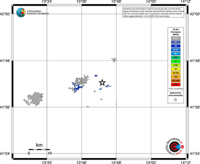 Mappa EMS - territori località
