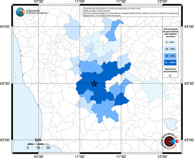Mappa territorio comunale con almeno 3 questionari