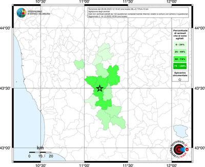Mappa territorio comunale con almeno 3 questionari