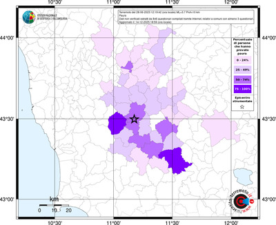 Mappa territorio comunale con almeno 3 questionari