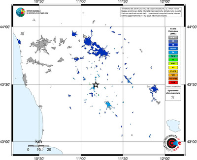 Mappa EMS - territori località