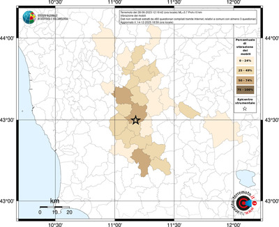 Mappa territorio comunale con almeno 3 questionari