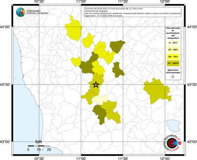 Mappa territorio comunale con almeno 3 questionari