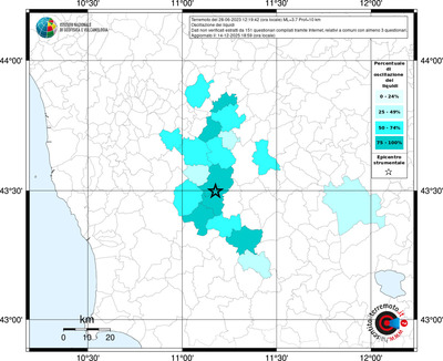 Mappa territorio comunale con almeno 3 questionari