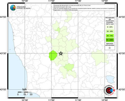 Mappa territorio comunale con almeno 3 questionari