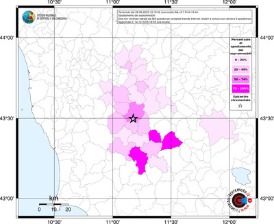 Mappa territorio comunale con almeno 3 questionari
