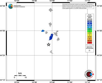 Mappa EMS - territori località