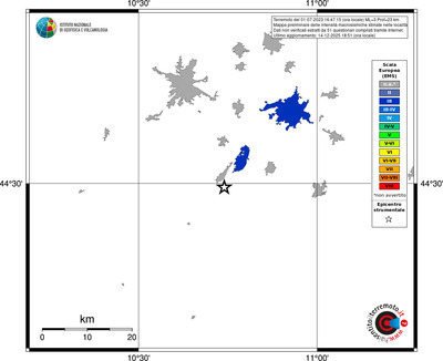 Mappa EMS - territori località