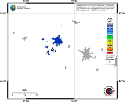Mappa EMS - territori località