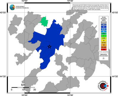 Mappa EMS - territori comuni