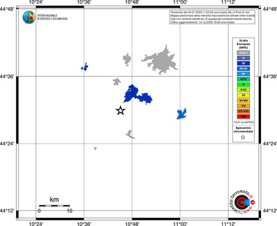 Mappa EMS - territori località