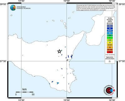 Mappa EMS - territori delle località