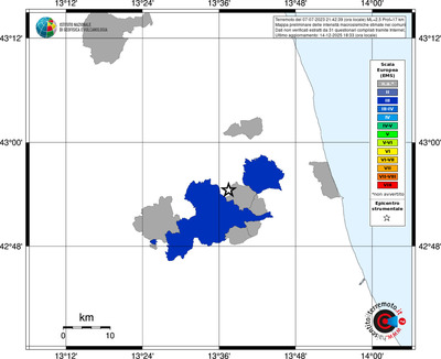 Mappa EMS - territori comuni