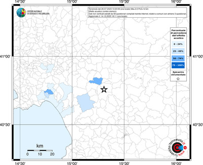 Mappa territorio comunale con almeno 3 questionari