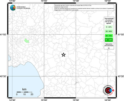 Mappa territorio comunale con almeno 3 questionari