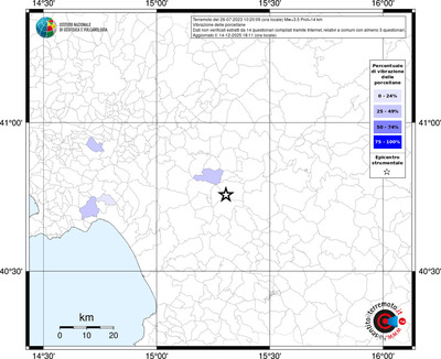 Mappa territorio comunale con almeno 3 questionari