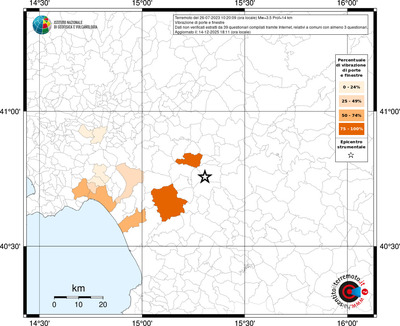 Mappa territorio comunale con almeno 3 questionari