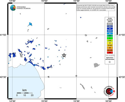 Mappa EMS - territori località