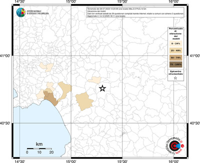 Mappa territorio comunale con almeno 3 questionari