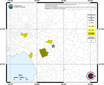 Mappa territorio comunale con almeno 3 questionari