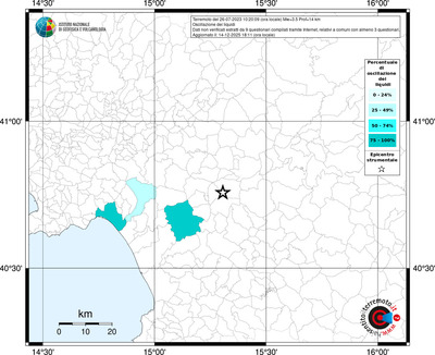 Mappa territorio comunale con almeno 3 questionari