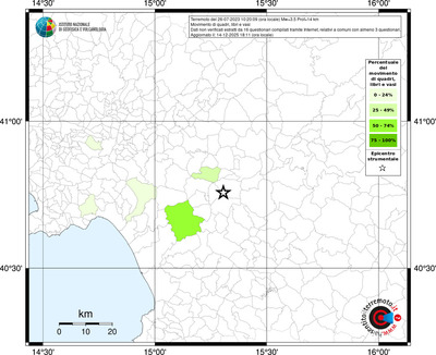 Mappa territorio comunale con almeno 3 questionari