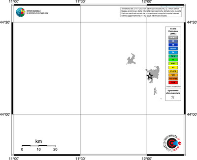Mappa EMS - territori località