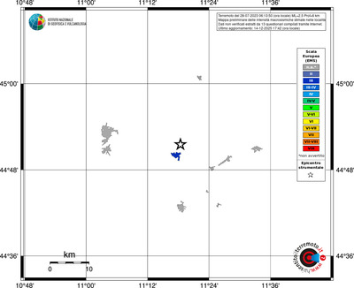 Mappa EMS - territori località