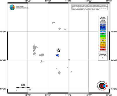 Mappa EMS - territori località