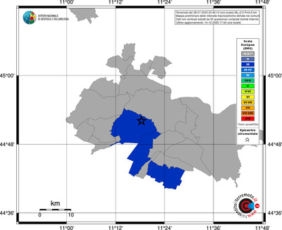 Mappa EMS - territori comuni