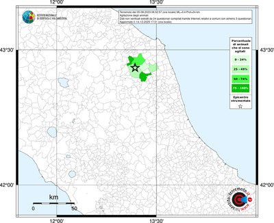 Mappa territorio comunale con almeno 3 questionari