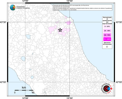 Mappa territorio comunale con almeno 3 questionari