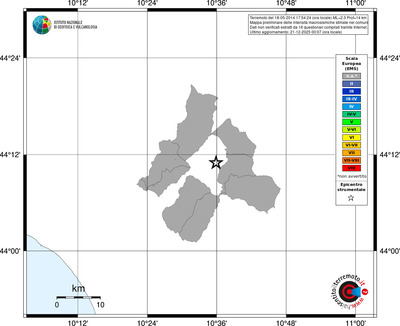 Mappa EMS - territori comuni