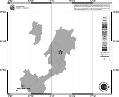 Mappa EMS - territori comuni
