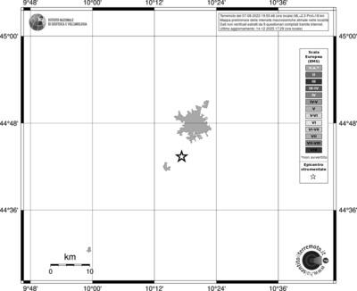 Mappa EMS - territori località