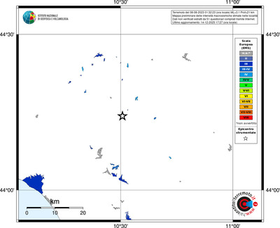 Mappa EMS - territori località