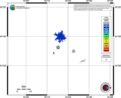 Mappa EMS - territori località