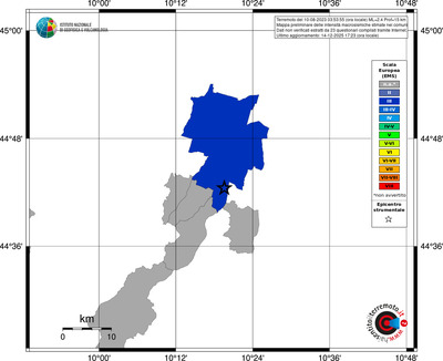 Mappa EMS - territori comuni