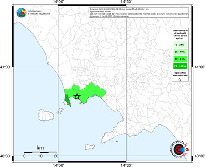 Mappa territorio comunale con almeno 3 questionari