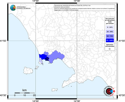 Mappa territorio comunale con almeno 3 questionari