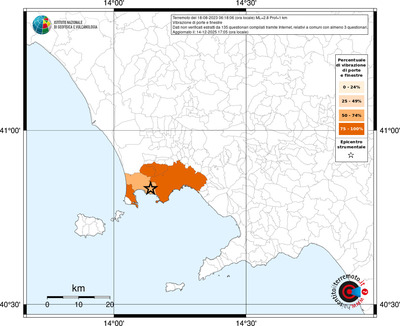Mappa territorio comunale con almeno 3 questionari