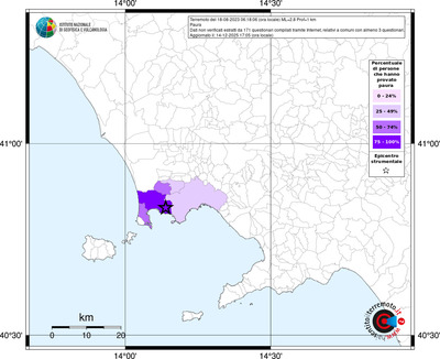 Mappa territorio comunale con almeno 3 questionari