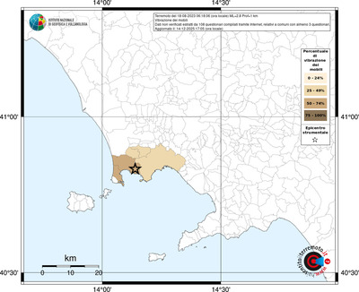 Mappa territorio comunale con almeno 3 questionari
